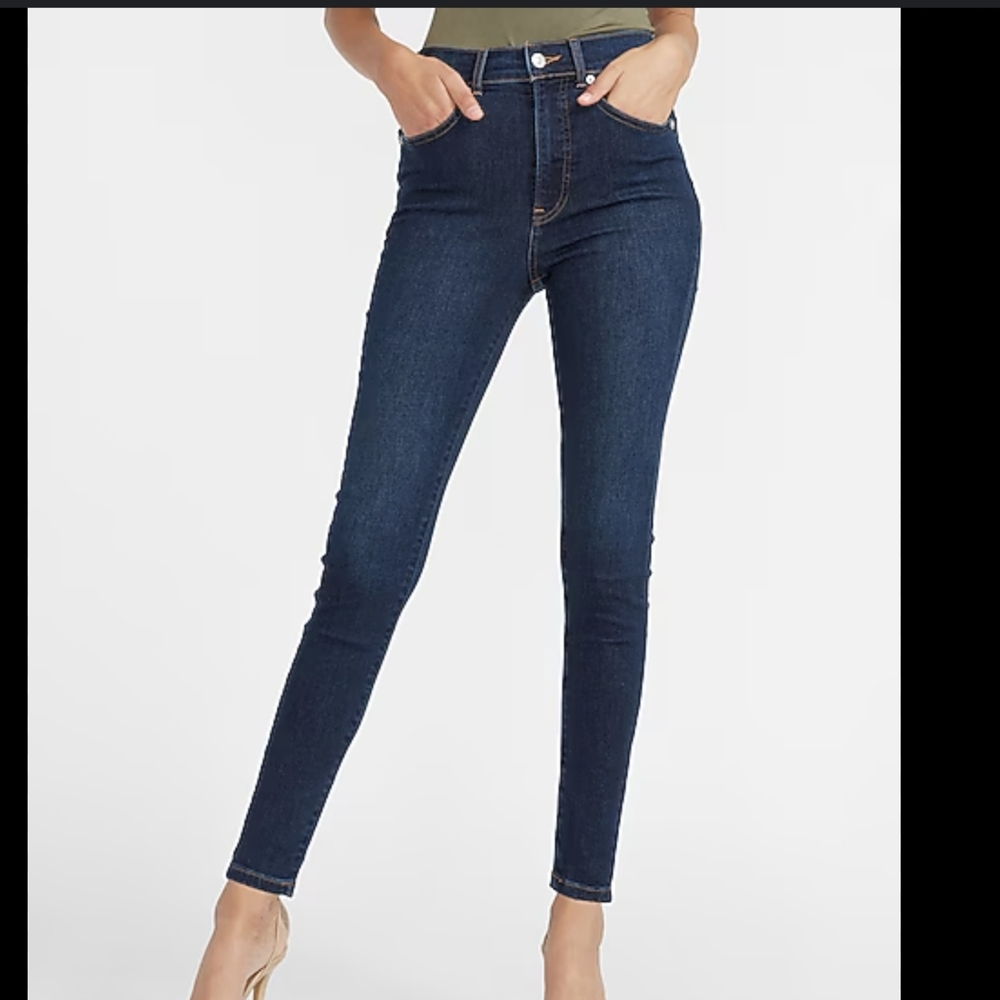 Express Women's Deep Indigo Skinny Jeans